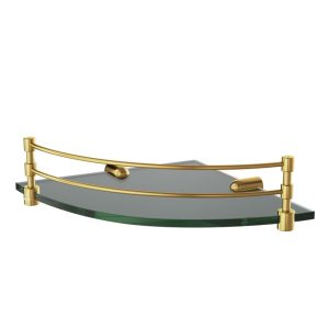 Corner Glass Shelf - Gold Bright PVD